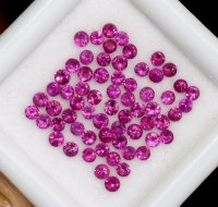 Bild von 25 Stk - 1,80 MM -  1,00 Cts. ECHTE, NATÜRLICHE ROSA ROTE RUBINE !!!