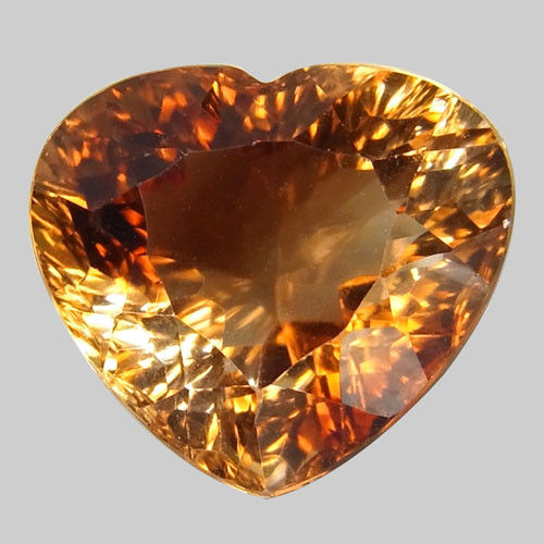 Bild von 9,78 Cts.   ECHTES, NATÜRLICHES, UNBEHANDELTES ORANGE BRAUNES  IMPERIAL  TOPAS HERZ !!!