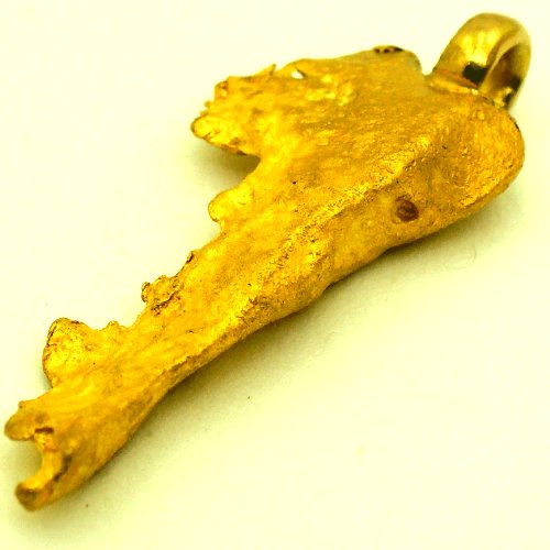 Bild von 8,051 Gramm  NATÜRLICHER TRAUMHAFTER RIESIGER GOLD NUGGET - ANHÄNGER MIT ÖSE 18 KARAT (GOLD 750)  mit Echtheitszertifikat